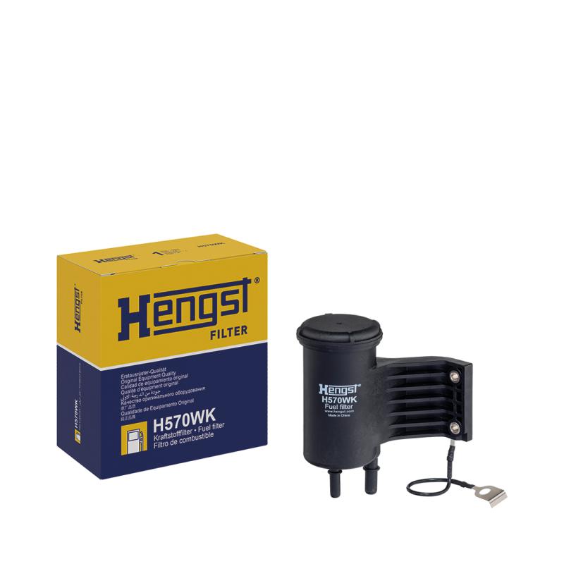 Caja original Hengst H570WK y filtro combustible Volvo 31465948 para XC40 (G302/G304)

